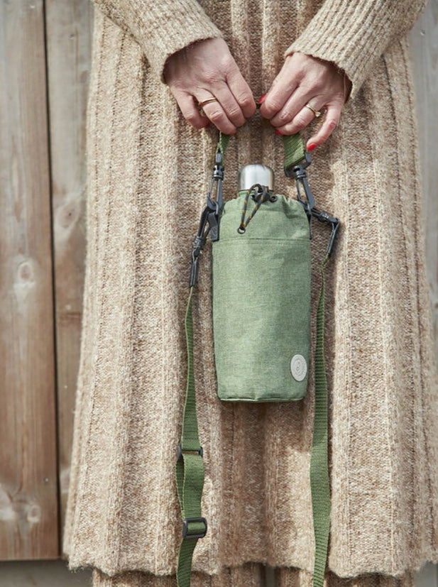 瑞典 sagaform 環保材質保冷水壺袋-軍綠