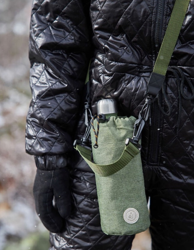 瑞典 sagaform 環保材質保冷水壺袋-軍綠