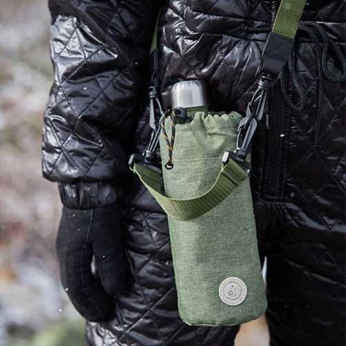 瑞典 sagaform 環保材質保冷水壺袋-軍綠