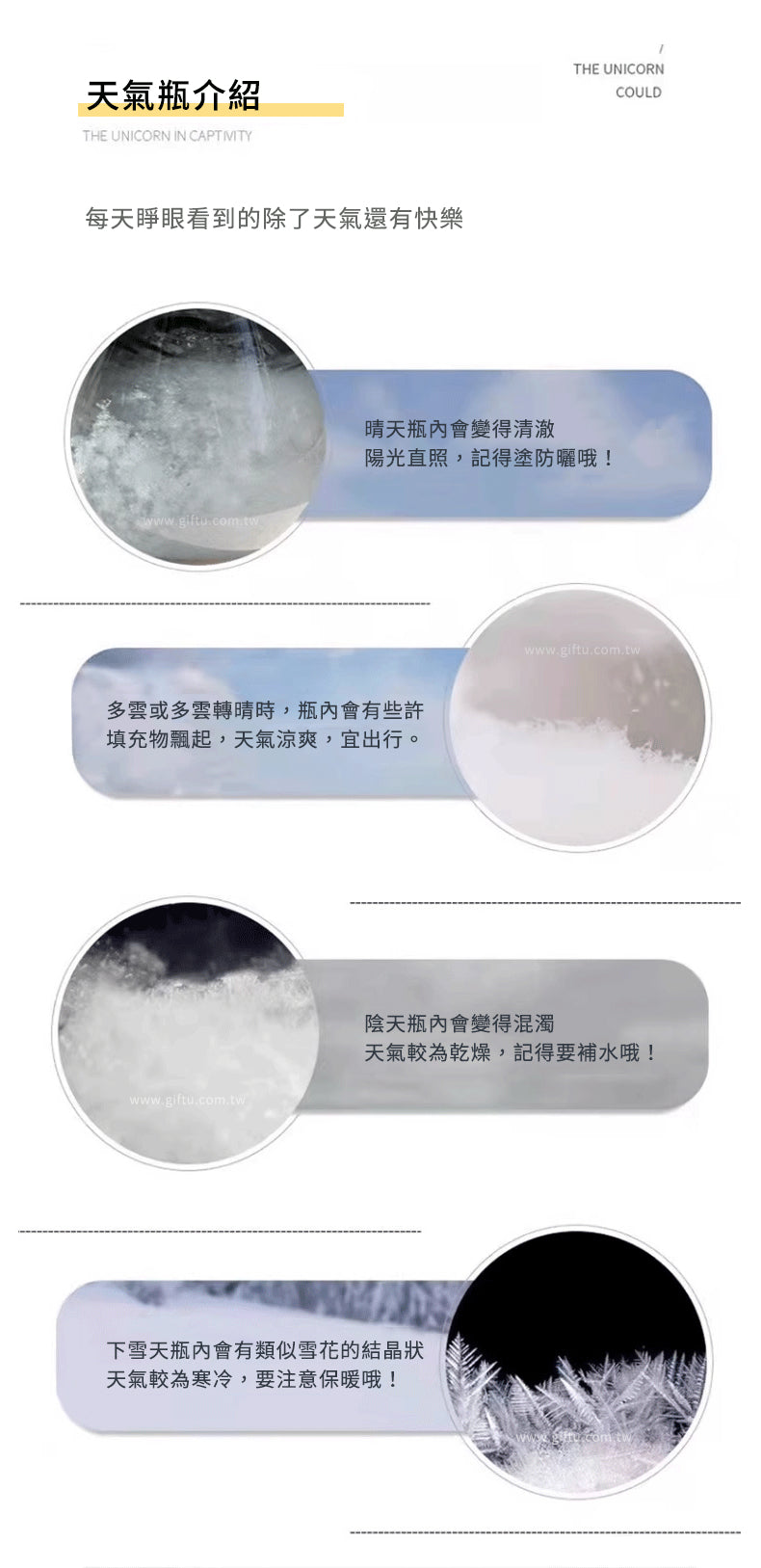 創意小物館 雲朵天氣瓶