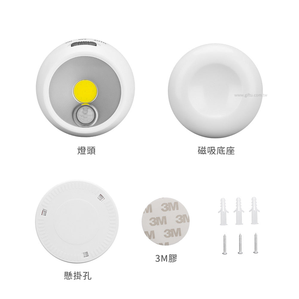 創意小物館 360°旋轉人體感應燈