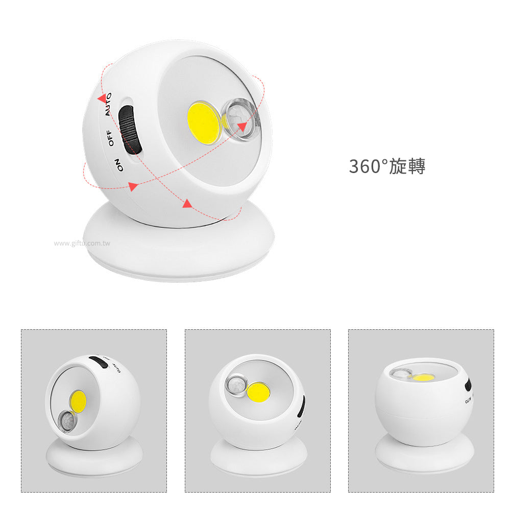 創意小物館 360°旋轉人體感應燈