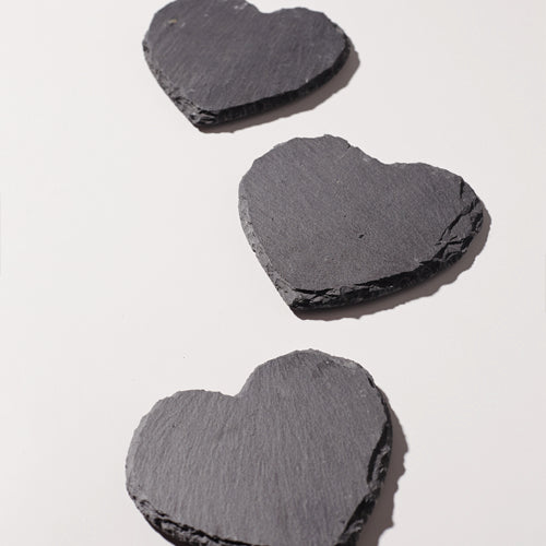 ViREO 心形頁岩吸水杯墊組