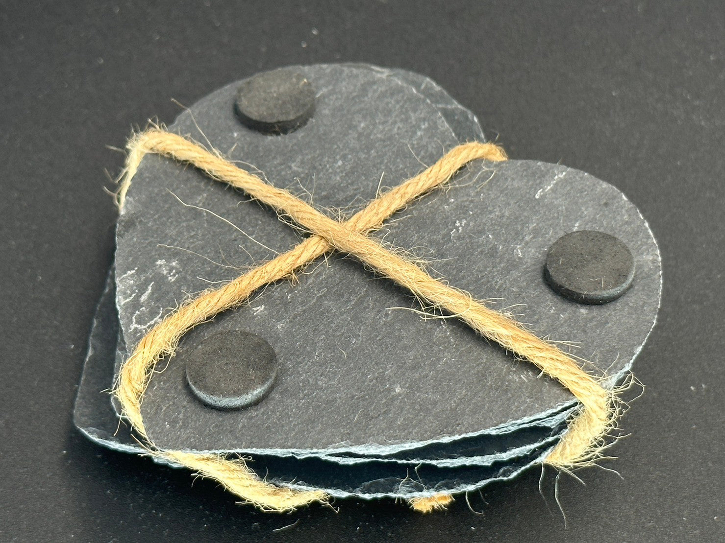 ViREO 心形頁岩吸水杯墊組