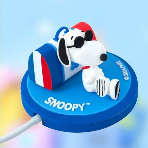 InfoThink 史努比系列公仔磁吸充電盤(旅行)