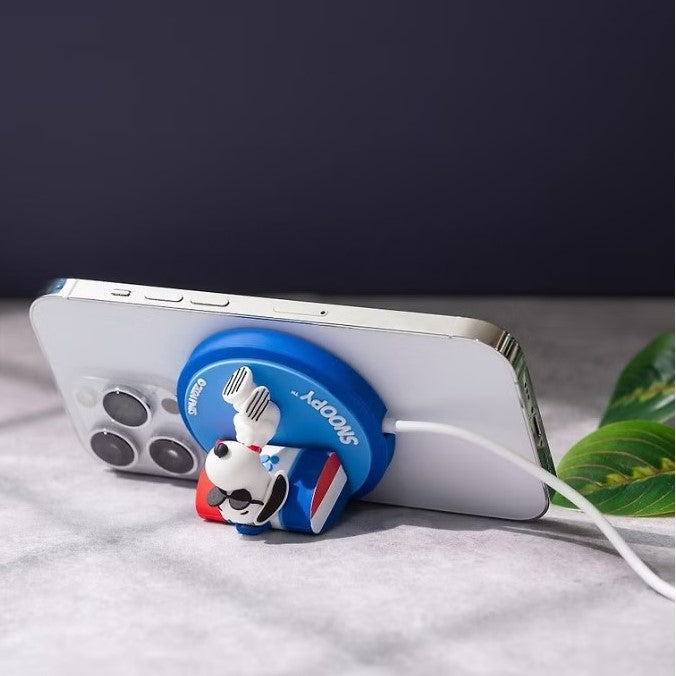 InfoThink 史努比系列公仔磁吸充電盤(旅行)