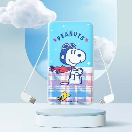 InfoThink 史努比自帶雙線PD快充行動電源10000mAh(台灣製)