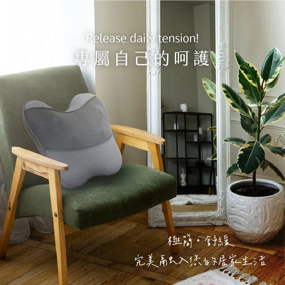 【KINYO】 隨時躺電動腰背按摩枕 IAM-2704