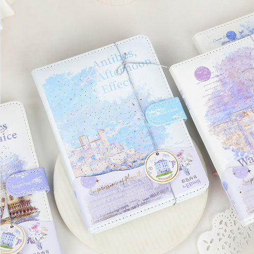 創意小物館 油畫印象磁扣彩頁記事本