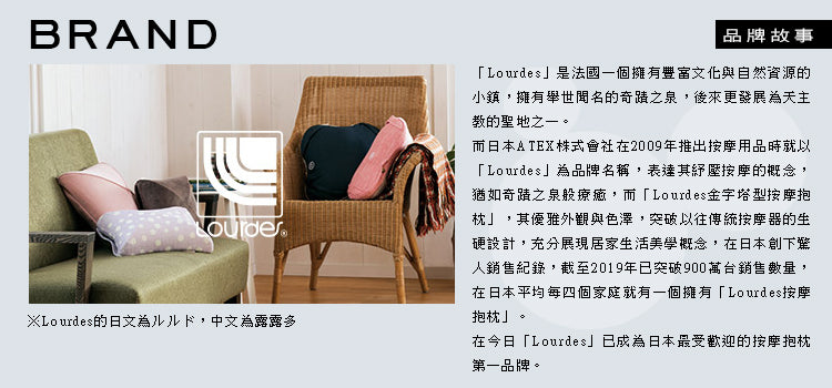 Lourdes V 型溫感推揉按摩枕 AX-HCL348 專用布套