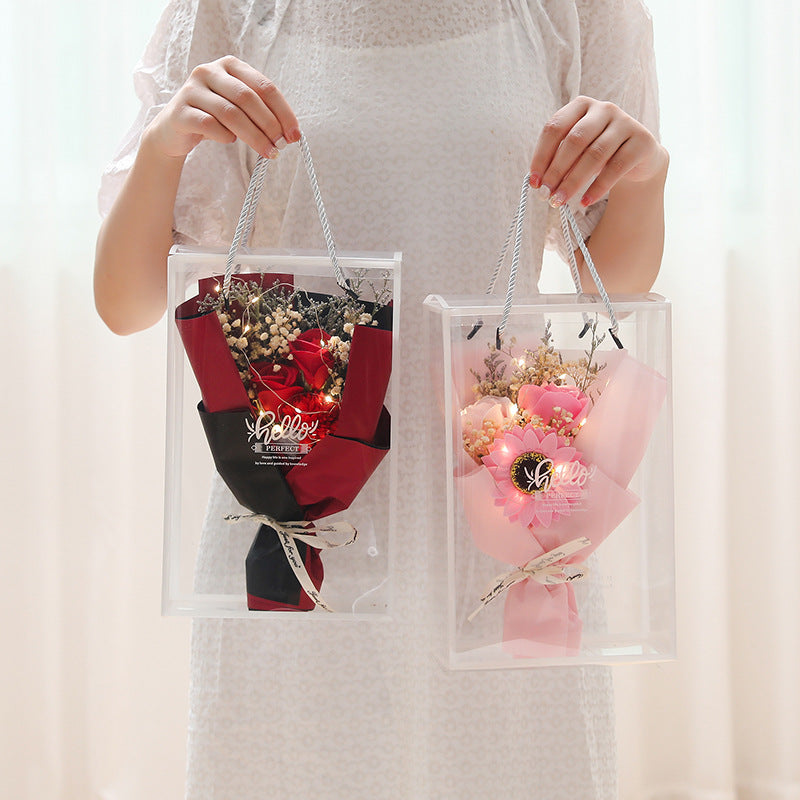 創意小物館 浪漫仿真花束燈串禮盒