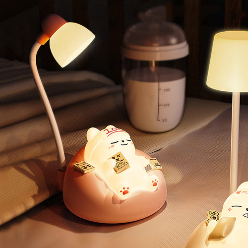 家居生活雜貨舖 USB小睡貓拍拍檯燈