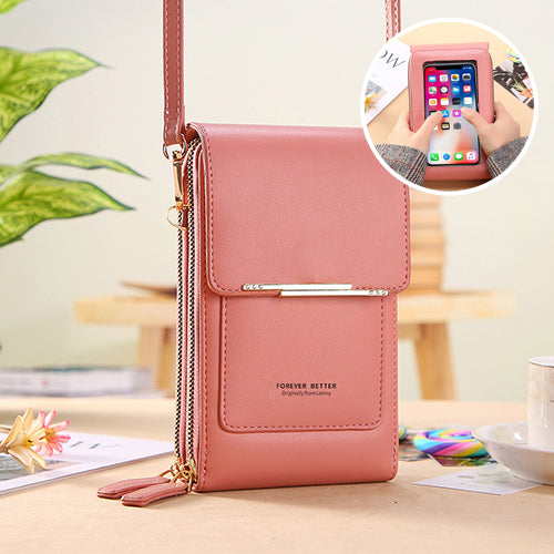 創意小物館 手機觸控斜背錢包