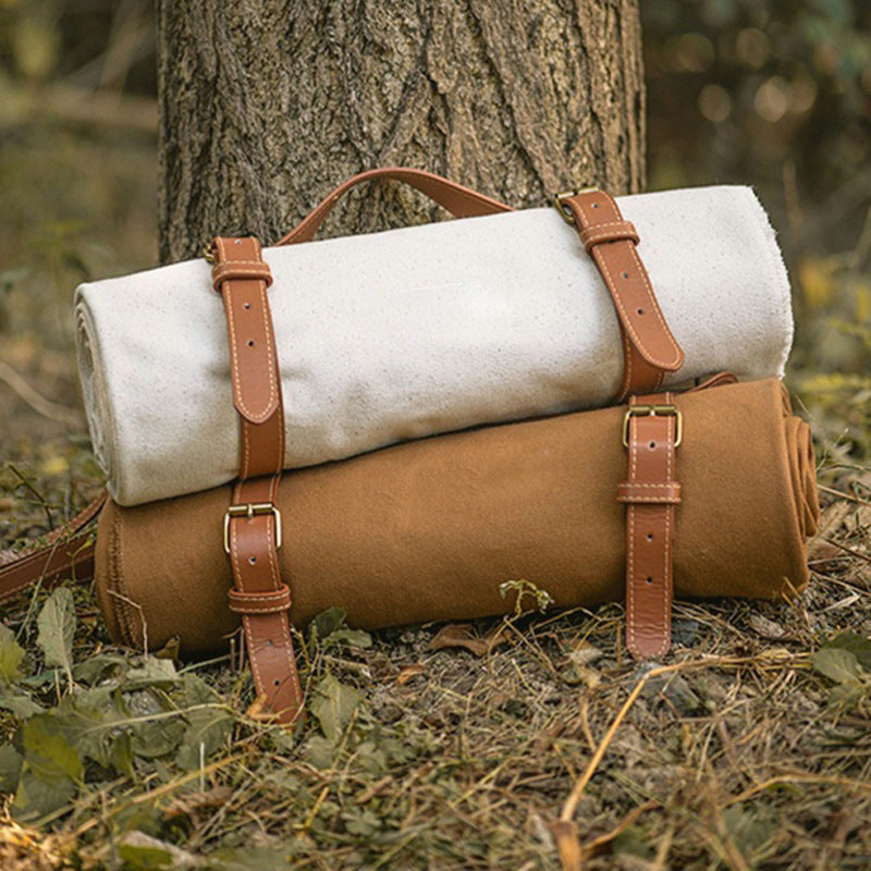 創意小物館 皮革綁帶野餐墊