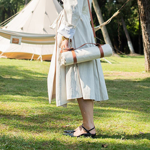 創意小物館 皮革綁帶野餐墊