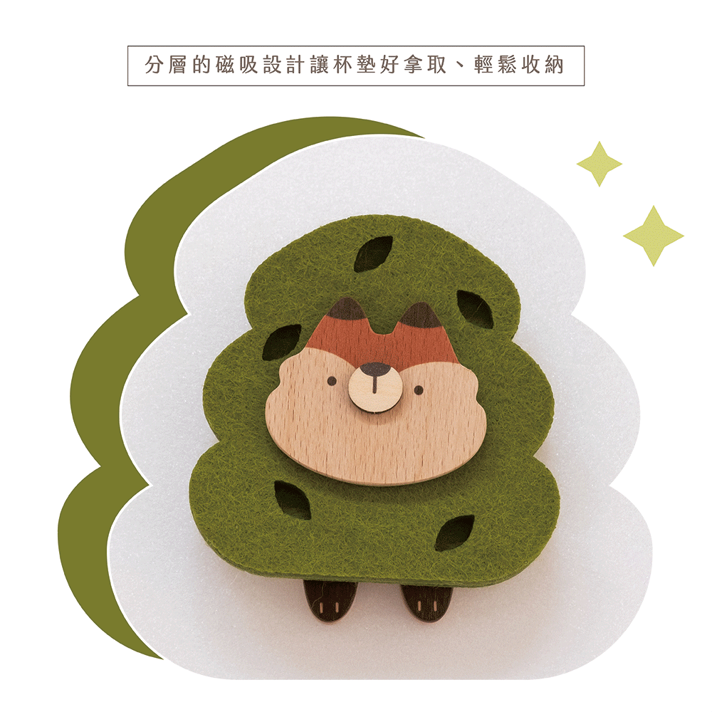 遊木時光 woodtime【好好吸杯墊-鴨子】磁吸收納 / 生活小物