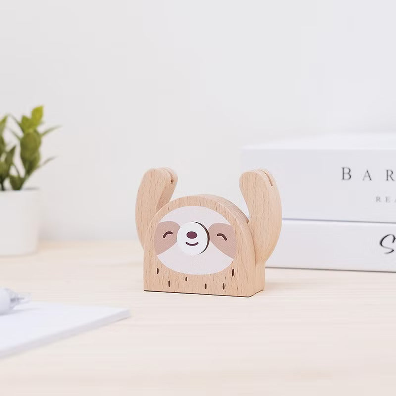 遊木時光 woodtime【HOLD運名片座-睏睏樹懶】名片收納 / 辦公小物