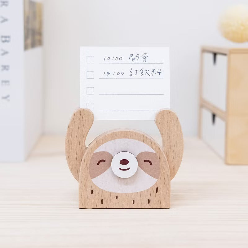 遊木時光 woodtime【HOLD運名片座-睏睏樹懶】名片收納 / 辦公小物