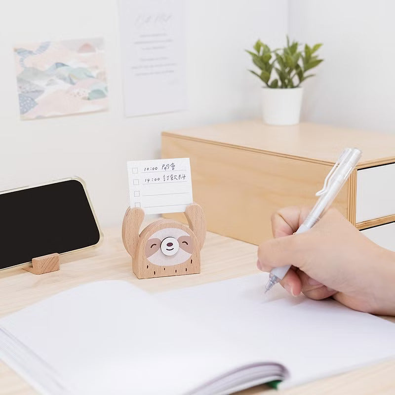遊木時光 woodtime【HOLD運名片座-睏睏樹懶】名片收納 / 辦公小物