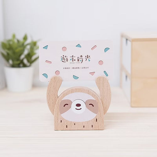 遊木時光 woodtime【HOLD運名片座-睏睏樹懶】名片收納 / 辦公小物