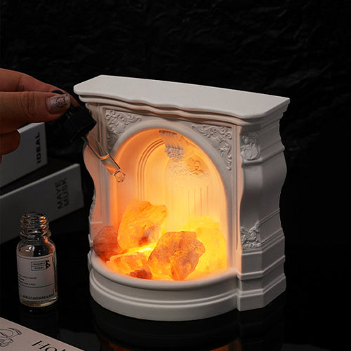 創意小物館 歐風壁爐擴香晶石氛圍燈