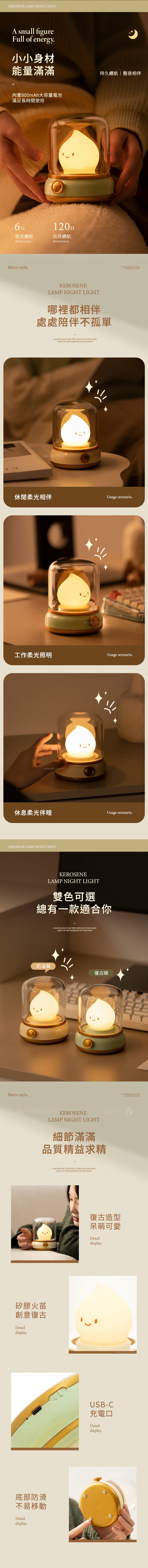 家居生活雜貨舖 復古燭火小夜燈