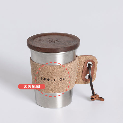 不鏽鋼咖啡杯軟木皮套組
