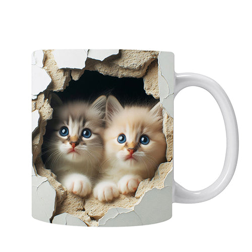 家居生活雜貨舖 3D貓咪陶瓷馬克杯