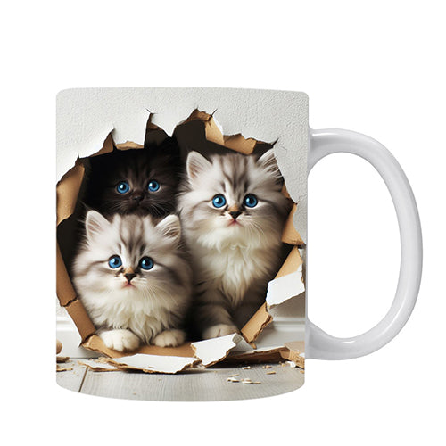 家居生活雜貨舖 3D貓咪陶瓷馬克杯