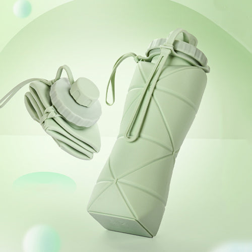 創意小物館 戶外便攜600ml摺疊水瓶