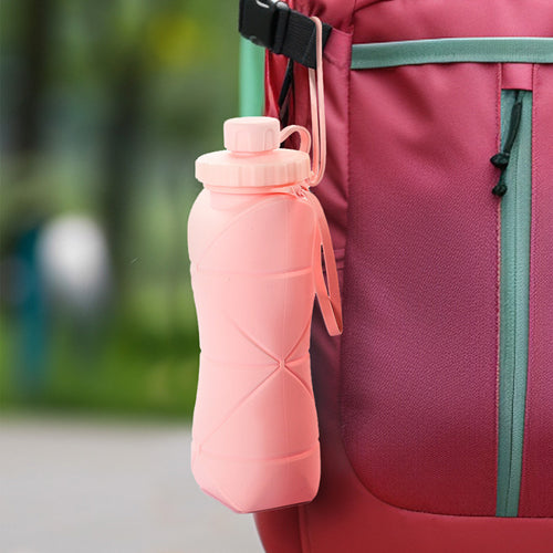 創意小物館 戶外便攜600ml摺疊水瓶