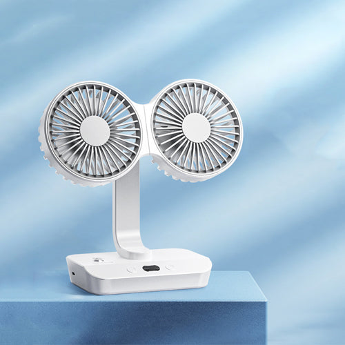 家居生活雜貨舖 左右擺頭循環雙頭風扇