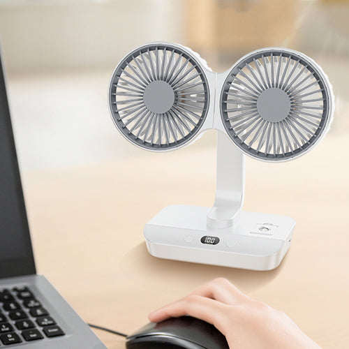 家居生活雜貨舖 左右擺頭循環雙頭風扇