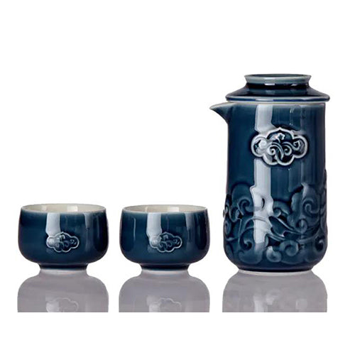 乾唐軒活瓷 祥雲如意泡茶器 / 一壺+二杯 / 2色