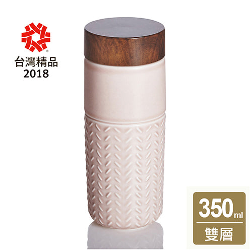 乾唐軒活瓷 ONE O ONE隨身杯_飛向雲端 / 大 / 雙層 / 仿木紋蓋 / 6色 350ml