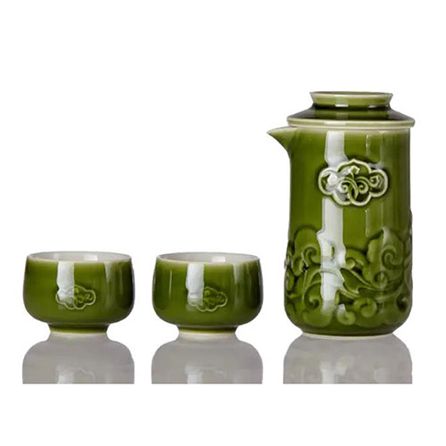 乾唐軒活瓷 祥雲如意泡茶器 / 一壺+二杯 / 2色