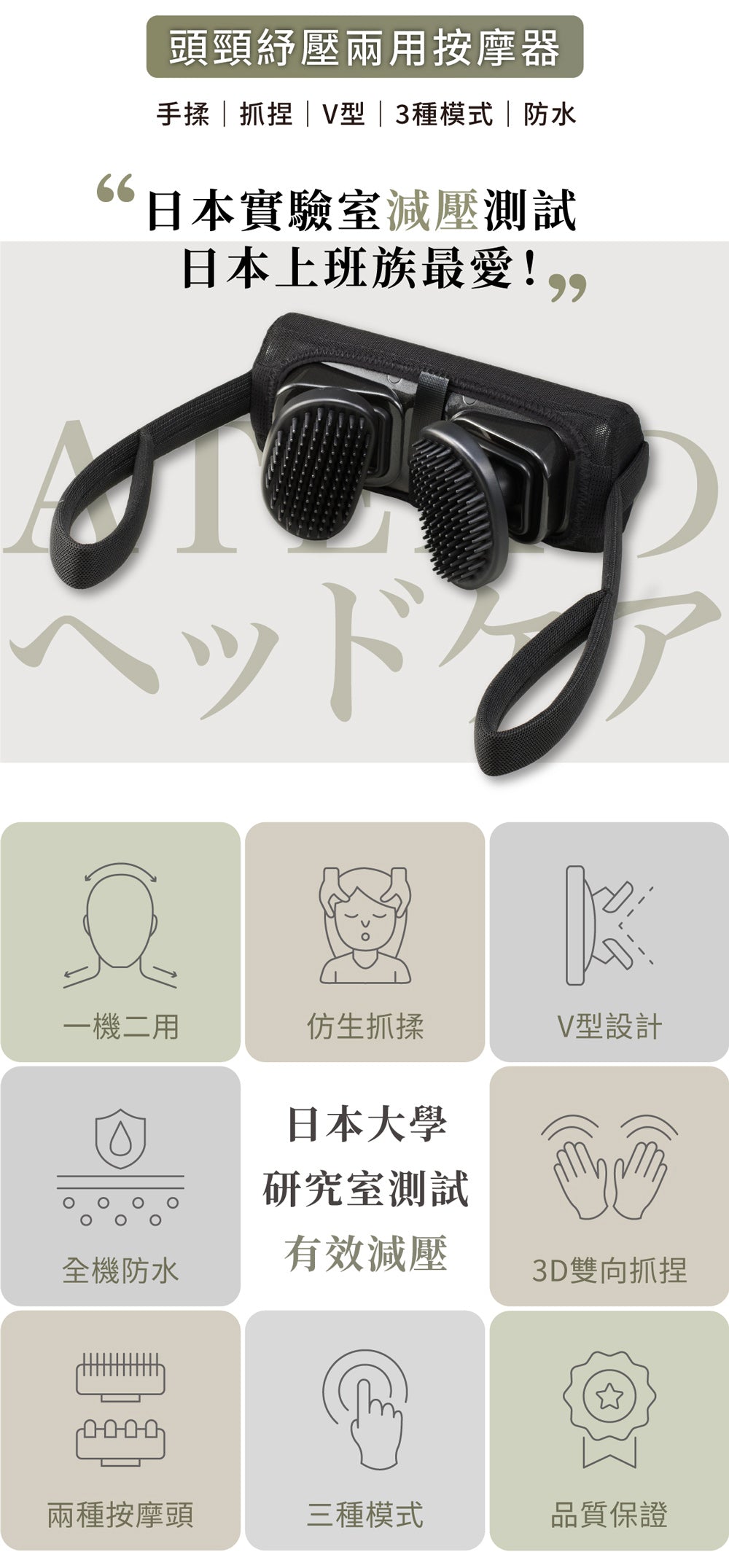 Lourdes 頭頸紓壓兩用按摩器 AX-HXL352