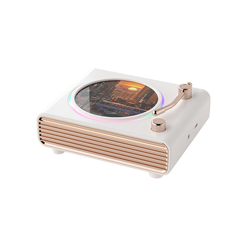 創意小物館 【照片客製】燈光畫旋轉唱片機氛圍音箱