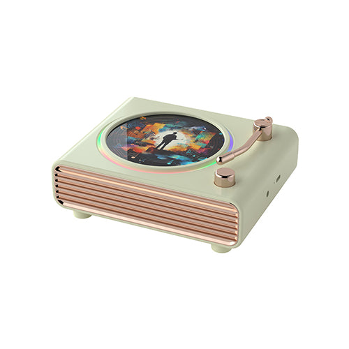 創意小物館 【照片客製】燈光畫旋轉唱片機氛圍音箱