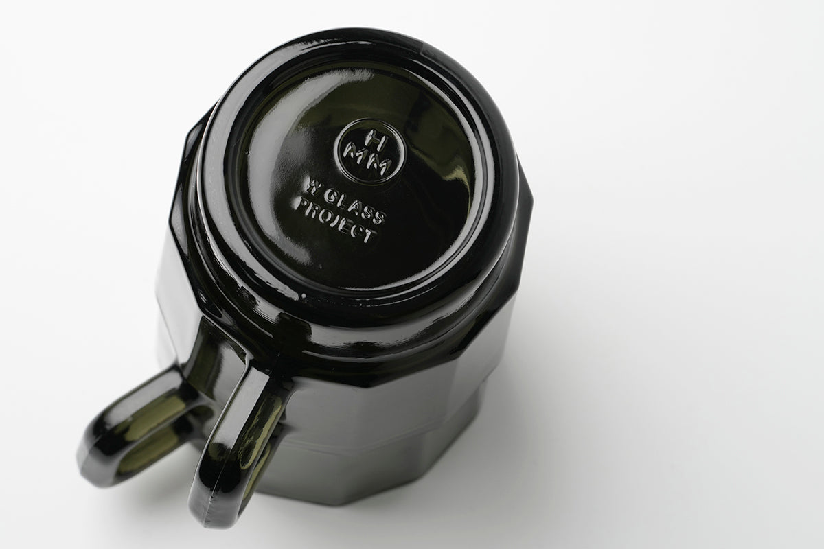 HMM W Glass 春池黑綠色咖啡杯 300ml