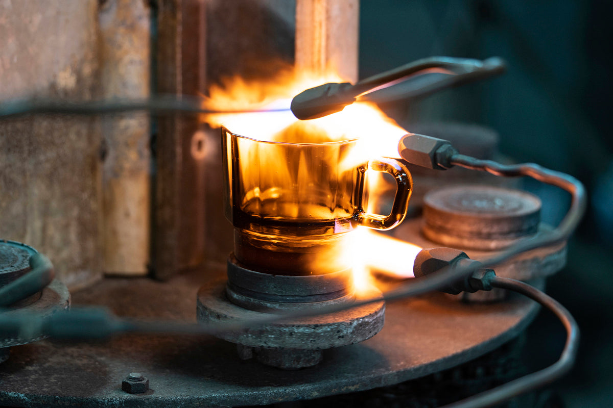 HMM W Glass 春池 琥珀色玻璃杯 300ml 綠色友善