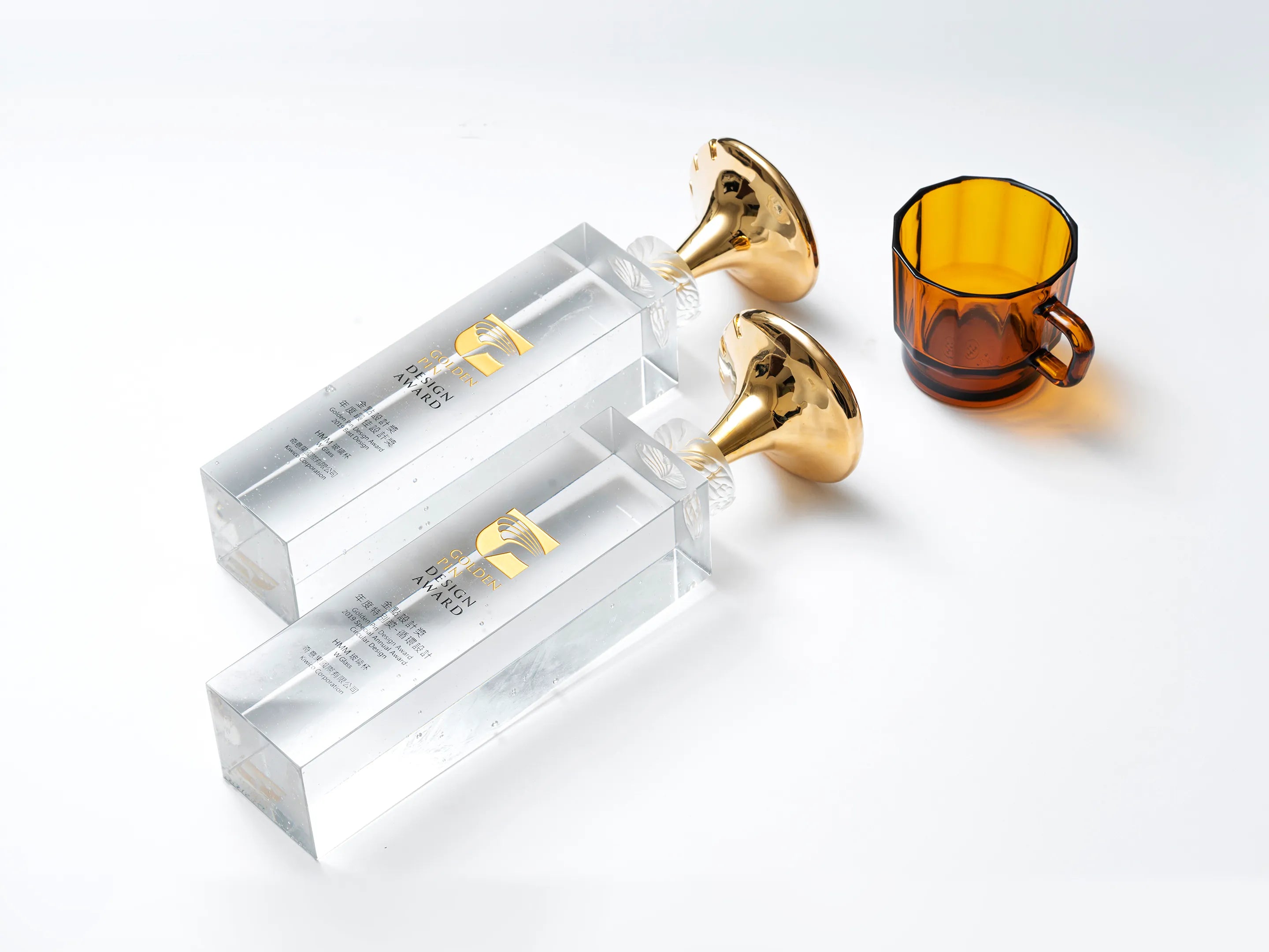 HMM W Glass 春池 琥珀色玻璃杯 300ml 綠色友善