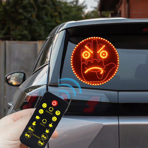 創意小物館 車用LED表情手勢互動燈