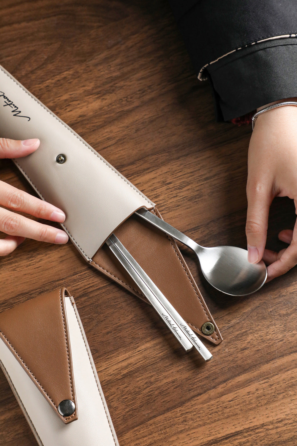 家居生活雜貨舖 質感便攜不鏽鋼餐具套組