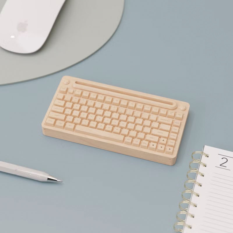 UniWoodesign Mini Keyboard 造型名片盒 / 實木製 磁吸滑蓋 收納