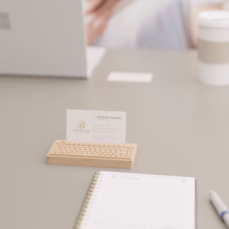 UniWoodesign Mini Keyboard 造型名片盒 / 實木製 磁吸滑蓋 收納