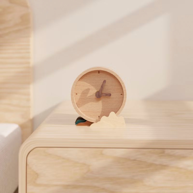 UniWoodesign 日出之時 - 阿里山意象靜音桌鐘 實木製