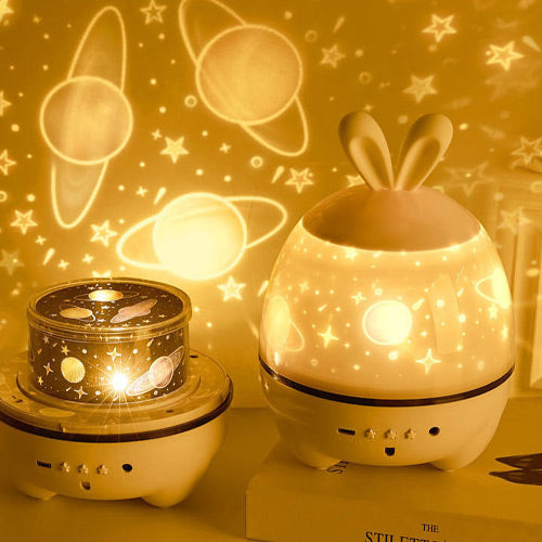 創意小物館 幸運兔音樂星空投影燈