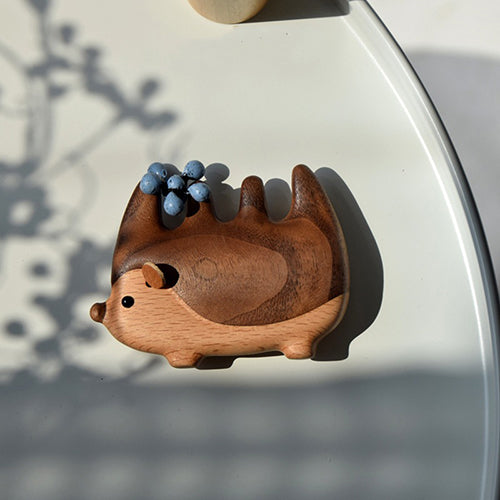 創意小物館 小刺蝟實木按摩梳