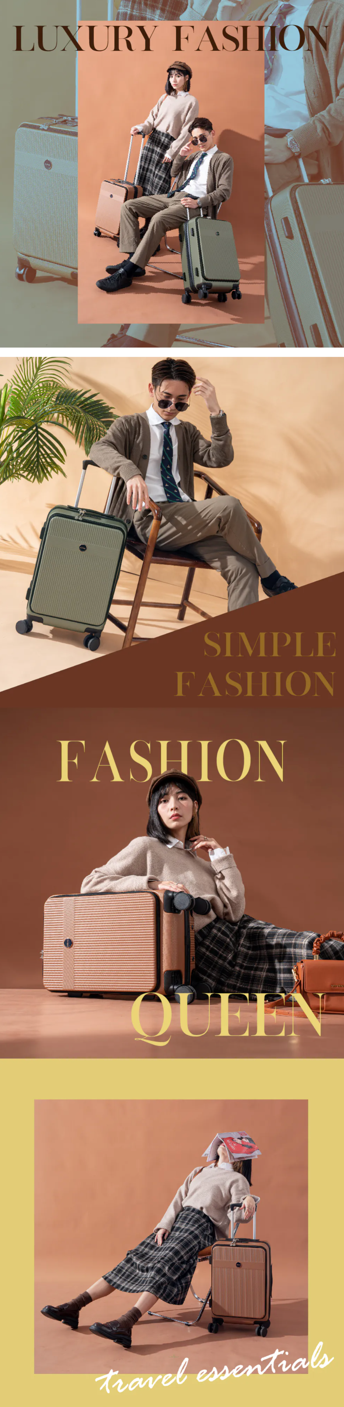 【KINYO】商務裝前開行李箱20吋(KLG-1990)